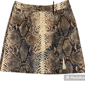 The Impeccable Pig animal print mini skirt, size S.
